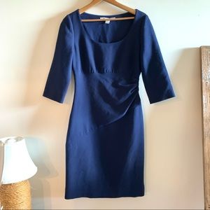 Diane Von Furstenberg Lillian Sheath Dress navy blue size 8